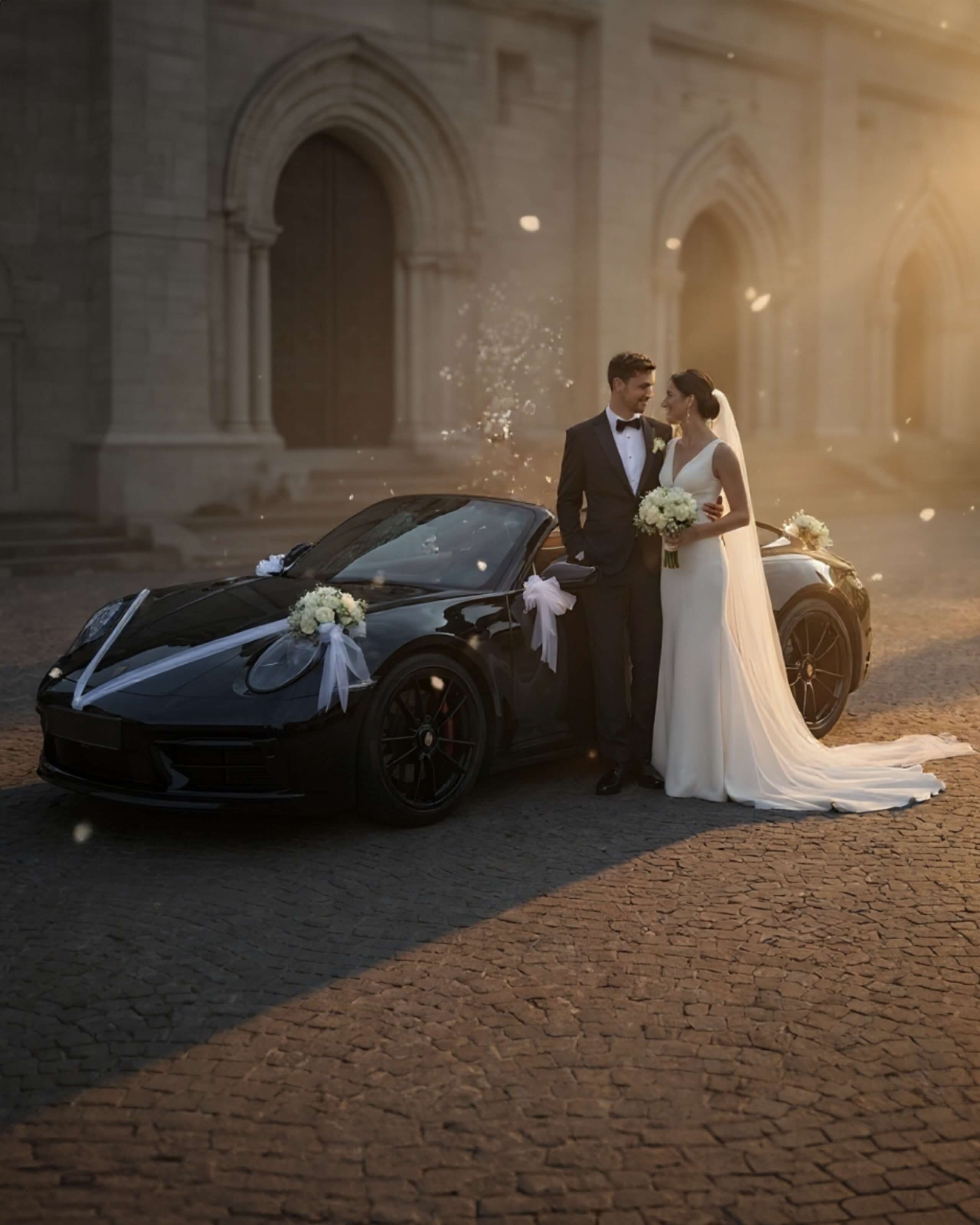 Noleggio auto di lusso per l'intero weekend di matrimonio a Milano